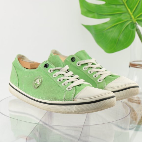 CROCS Shoes - Crocs Hover Sneaker Canvas Rubber Lace-Up Women 10 Light Green Lightweight